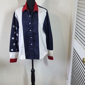 Panhandleslim Women's Western Embroidered Button Down Blouse